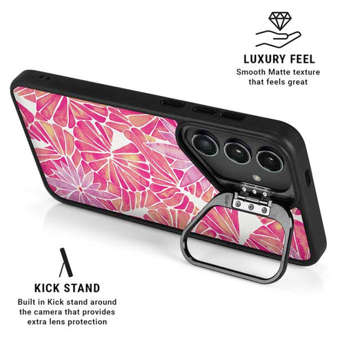 Pink Water Lilies by Cat Coq Galaxy S24 FE Kickstand Case